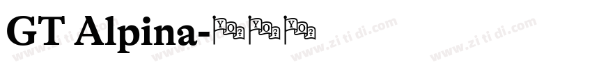 GT Alpina字体转换